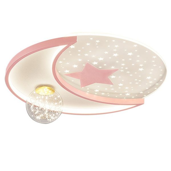 Đèn Trần Mặt Trăng Ngôi Sao Acrylic Decor Phòng Ngủ Cho Bé 3 Chế Độ Màu, Đèn Ốp Trần Cho Bé - Hình ảnh 4
