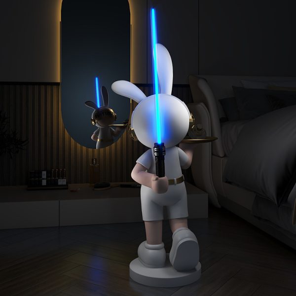 Tượng Thỏ Cầm Kiếm Lightsaber, Tượng Thỏ Để Sàn Dùng Trang Trí, Quà Tặng Ý Nghĩa - Hình ảnh 3