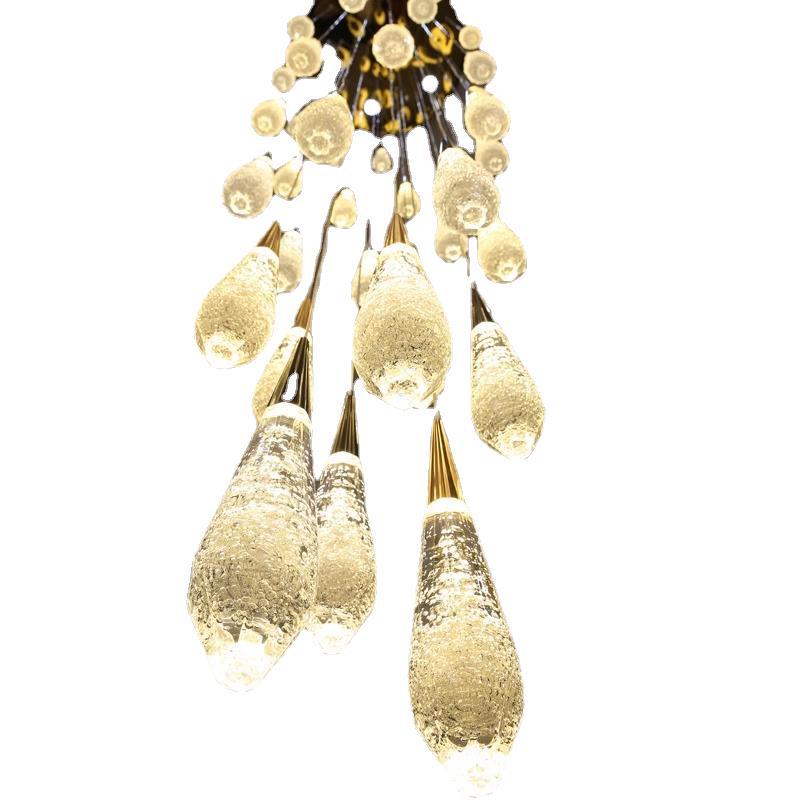 Đèn Thả Pha Lê Thông Tầng Giọt Nước, Đèn Thả Xoắn Ốc Cao Cấp Decor Phòng Khách - Ảnh 2