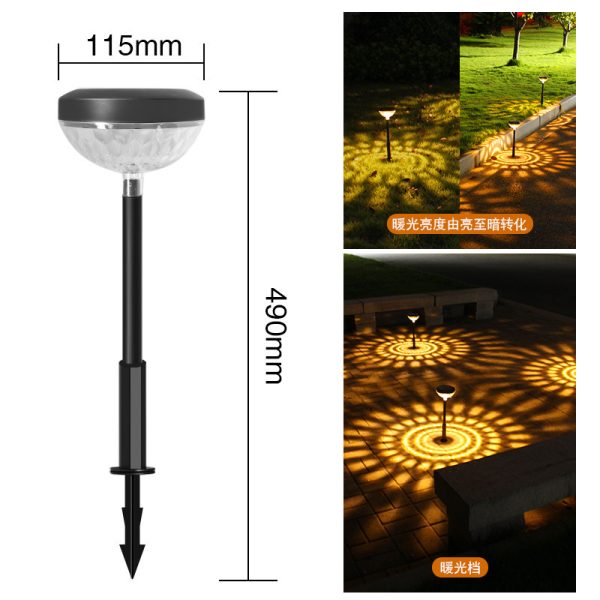 Bộ 10 Cây Đèn Tỏa Bóng Tròn Decor Sân Vườn, Đèn Năng Lượng Mặt Trời Cắm Mặt Đất Nhiều Màu Sắc - Hình ảnh 6