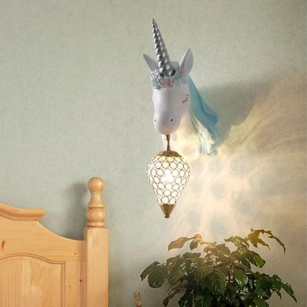 Đèn Tường Hoạt Hình Kỳ Lân, Đèn Ốp Tường Bắc Âu Decor Phòng Ngủ, Phòng Học Lối Đi - Hình ảnh 7