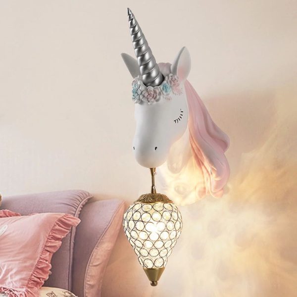 Đèn Tường Hoạt Hình Kỳ Lân, Đèn Ốp Tường Bắc Âu Decor Phòng Ngủ, Phòng Học Lối Đi - Hình ảnh 5