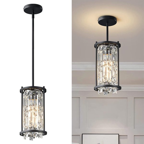 Đèn Thả Pha Lê Khung Kim Loại, Đèm Chùm Pha Lê K9 Sang Trọng Decor Phòng Ngủ, Lối Vào Sảnh, Ban Công - Hình ảnh 5