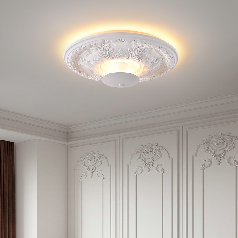 Đèn Ốp Trần Cổ Điển Pháp, Đèn Trần Bảo Vệ Mắt 3 Chế Độ Màu Decor Phòng Ngủ/ Phòng Khách/ Lối Đi - Ảnh 6