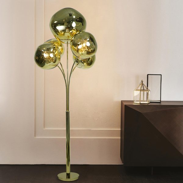 Đèn Sàn Dung Nham 5 Bóng Nhiều Màu Sắc, Đèn Sàn Bắc Âu 2 Chế Độ Decor Phòng Khách - Ảnh 3