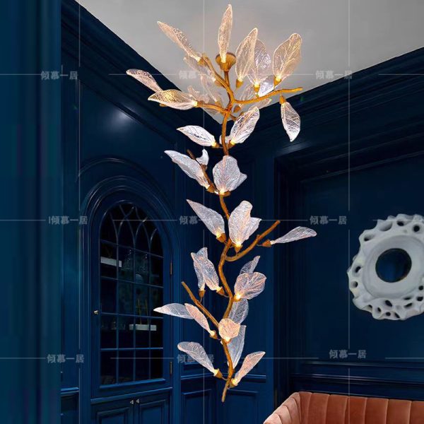 Đèn Chùm Thông Tầng Cây Lá Ba Chế Độ Màu Decor Phòng Khách, Khách Sạn Nhà Hàng - Ảnh 4