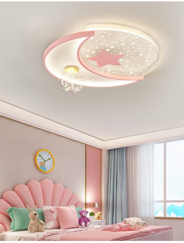 Đèn Trần Mặt Trăng Ngôi Sao Acrylic Decor Phòng Ngủ Cho Bé 3 Chế Độ Màu, Đèn Ốp Trần Cho Bé - Hình ảnh 6