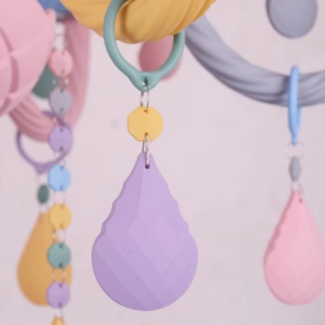 Đèn Chùm Thuỷ Tinh Macaron Cầu Vòng