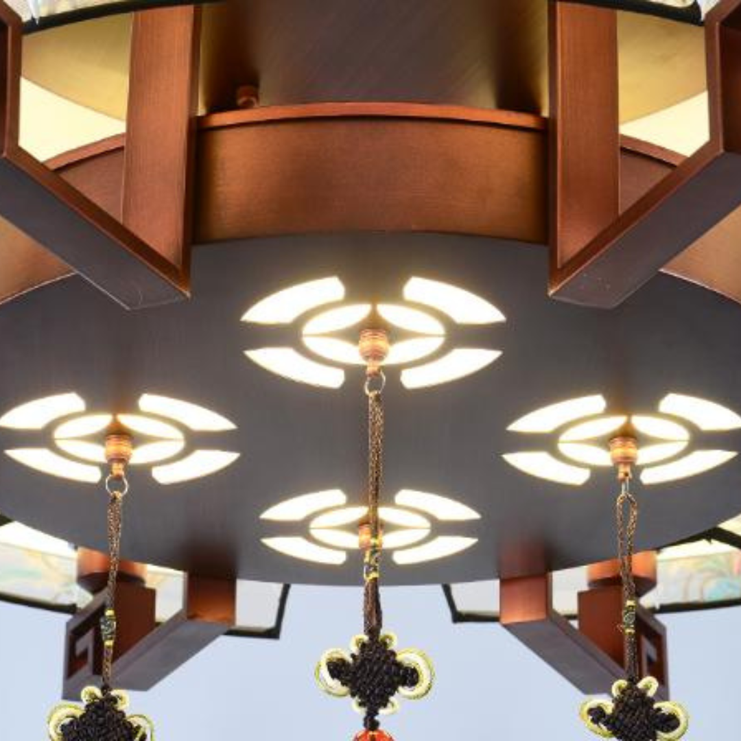 Đèn Trần Chao Vải Hoa Thuỷ Tiên