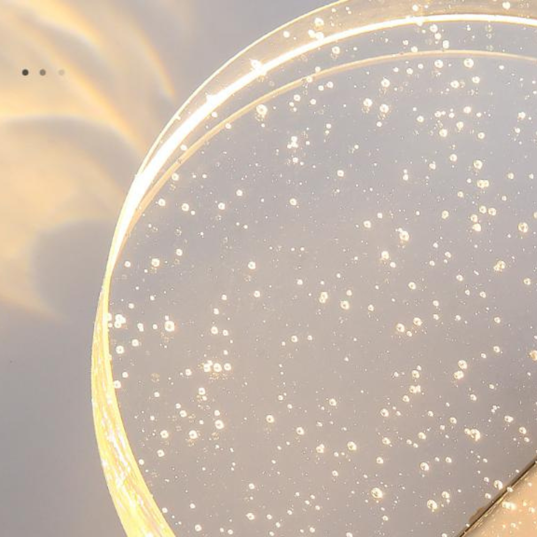 Đèn Tường Tròn Pha Lê Sắt Mạ Titan