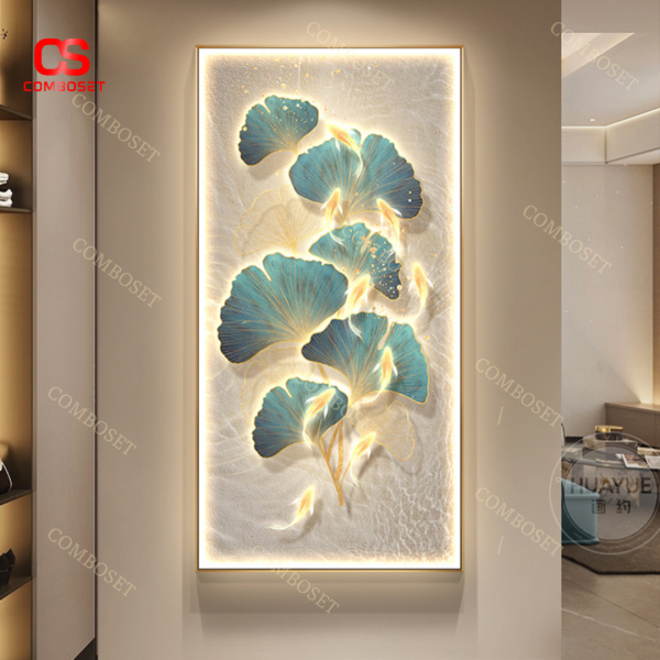 Đèn Tranh Led Cửu Ngưu Tráng Gương, Đèn Tranh Cao Cấp Phòng Khách, Lối Đi Hành Lang