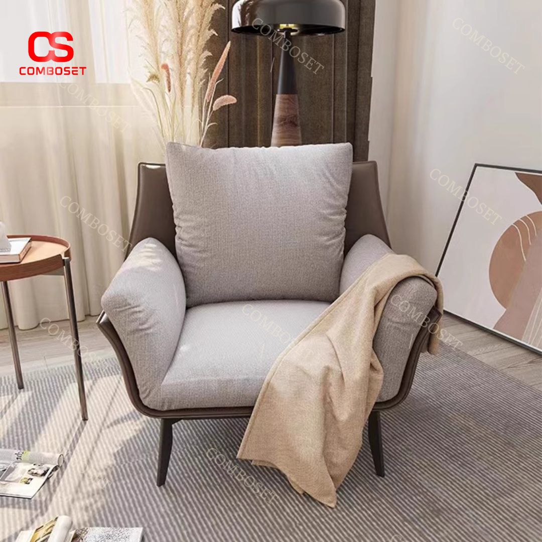 Ghế sofa kiểu Ý đệm nhung với thiết kế đơn giản sang trọng