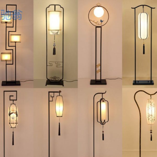 Đèn Sàn Phong Cách Trung Hoa, Đèn Lồng Sắt Nghệ Thuật Nhiều Họa Tiết May Mắn Decor Phòng Khách/ Phòng Ngủ - Hình ảnh 7