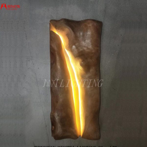Đèn Tường Gỗ Nguyên Khối Wabi-Sabi, Đèn Ốp Tường Gỗ Nghệ Thuật Decor Phòng Trà, Phòng Khách - Hình ảnh 7