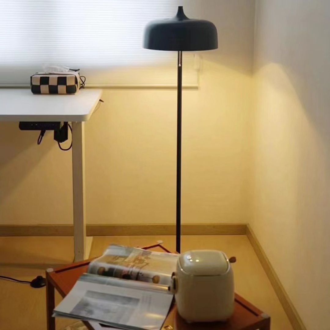 Đèn Sàn Bắc Âu Chao Nón Có Dây Kéo, Đèn Đứng Bắc Âu 2 Màu Đen, Trắng Decor Phòng Khách - Ảnh 6