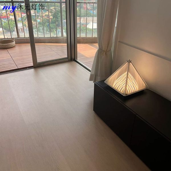 Đèn Bàn Mô Phỏng Kim Tự Tháp, Đèn Bàn Đầu Giường Thép Không Gỉ Trang Trí Bàn Làm Việc, Đèn Góc Phòng - Hình ảnh 6