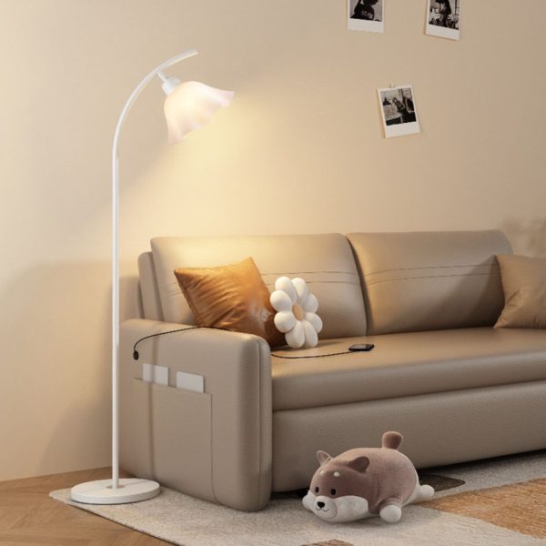 Đèn Để Sàn Chao Hoa Nở Bắc Âu, Đèn Đứng Phong Cách Kem Decor Không Gian Phòng Khách, Phòng Ngủ - Hình ảnh 5