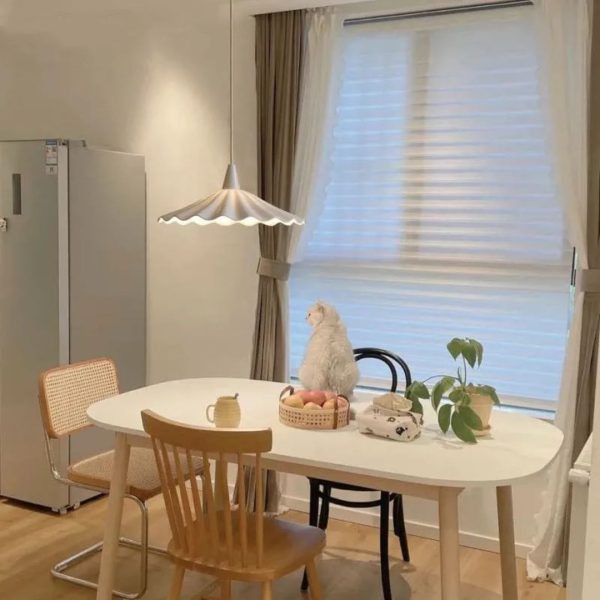 Đèn Treo Xếp Ly Hình Lá Sen Bằng Gốm, Đèn Thả Trần Kiểu Pháp Retro Decor Phòng Khách, Phòng Ăn - Hình ảnh 5