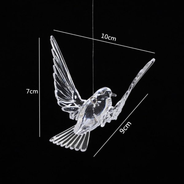 Bộ 10 Chim Ruồi Acrylic Dùng Decor Tiệc Cưới, Sảnh Khách Sạn, Nhà Hàng, Đồ Trang Trí Tiệc Cưới - Hình ảnh 5
