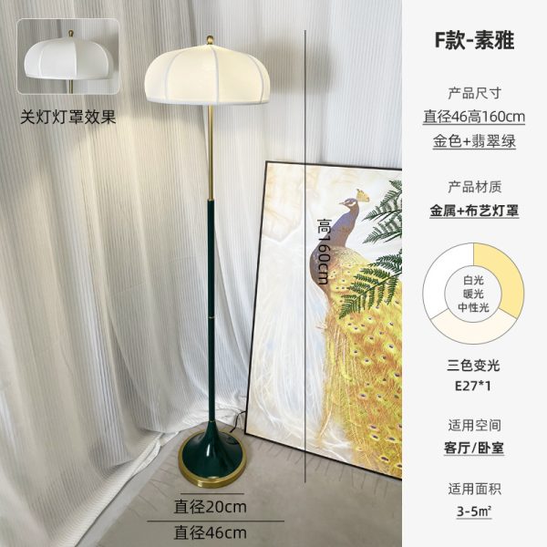 Đèn Sàn Chảo Vải In Hoa Nhiều Kiểu Dáng, Đèn Đứng Retro Kiểu Cổ Điển Decor Phòng Khách, Phòng Ngủ - Hình ảnh 4