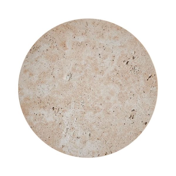 Đèn Tường Hình Tròn Đá Travertine, Đèn Ốp Tường Phong Cách Wabi-Sabi Màu Vàng, Decor Nhiều Không Gian - Hình ảnh 5