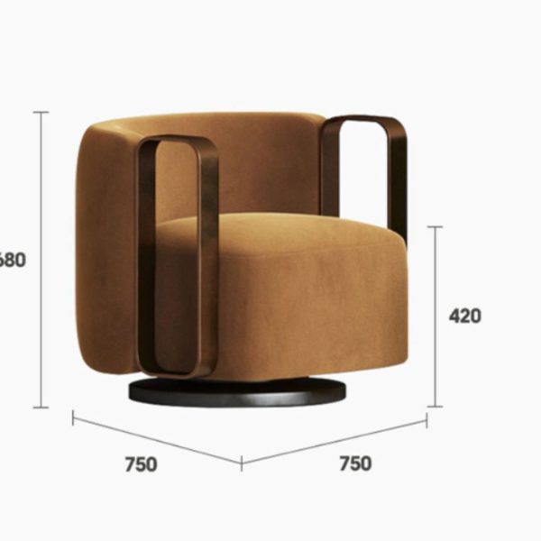 Ghế Sofa Xoay 360 Độ Khung Kim Loại Ghế Sofa Đơn Phòng Khách Nhiều Màu, Ghế Tiếp Khách Cho Văn Phòng - Hình ảnh 4