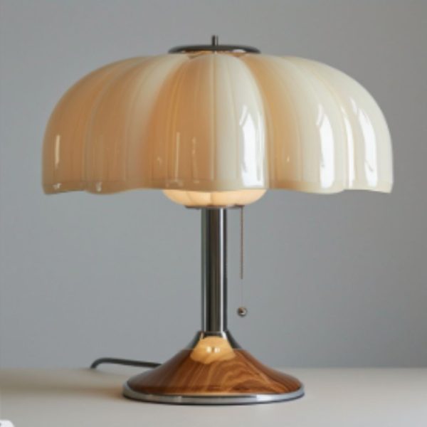 Đèn Bàn Chao Thủy Tinh Bí Ngô, Đèn Để Bàn Cổ Điển Phong Cách Bắc Âu Decor Phòng Khách, Phòng Ngủ - Hình ảnh 2