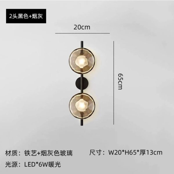 Đèn Tường Led Chụp Đèn Thủy Tinh, Đèn Gắn Tường Hậu Hiện Đại Nghệ Thuật Bắc Âu Decor Phòng Khách, Phòng Ngủ - Hình ảnh 4