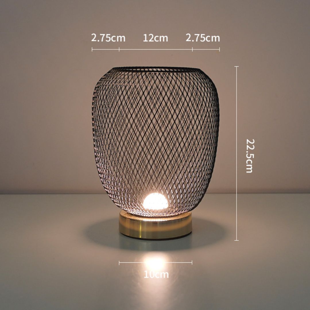 Đèn Led Kim Loại Để Bàn, Đèn Bàn Hình Lồng Đèn Di Động Decor Bàn Làm Việc, Tiệc, Phòng Khách - Ảnh 3