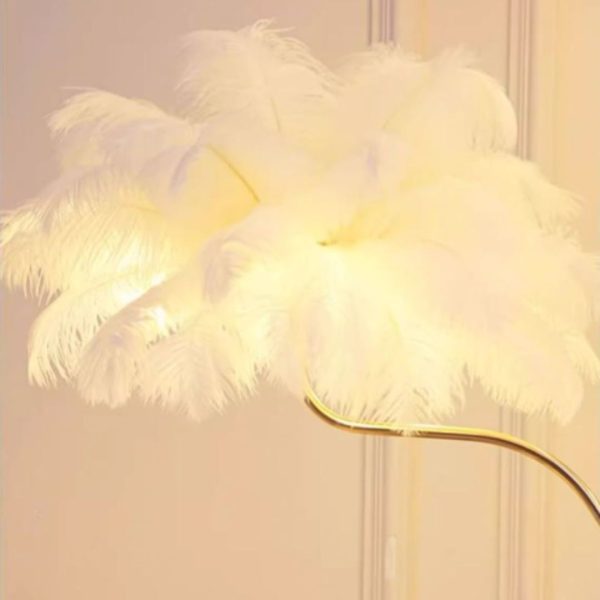 Đèn Để Sàn Lông Vũ 2 Kiểu Dáng, Đèn Sàn Bắc Âu Sang Trọng Decor Phòng Khách, Phòng Ngủ, Đèn Đứng - Hình ảnh 3