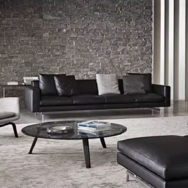Ghế Sofa Băng Da 3 Chỗ Ngồi Cao Cấp, Ghế Sofa Thư Giãn Dành Cho Gia Đình, Văn Phòng, Sofa Bắc Âu - Hình ảnh 3