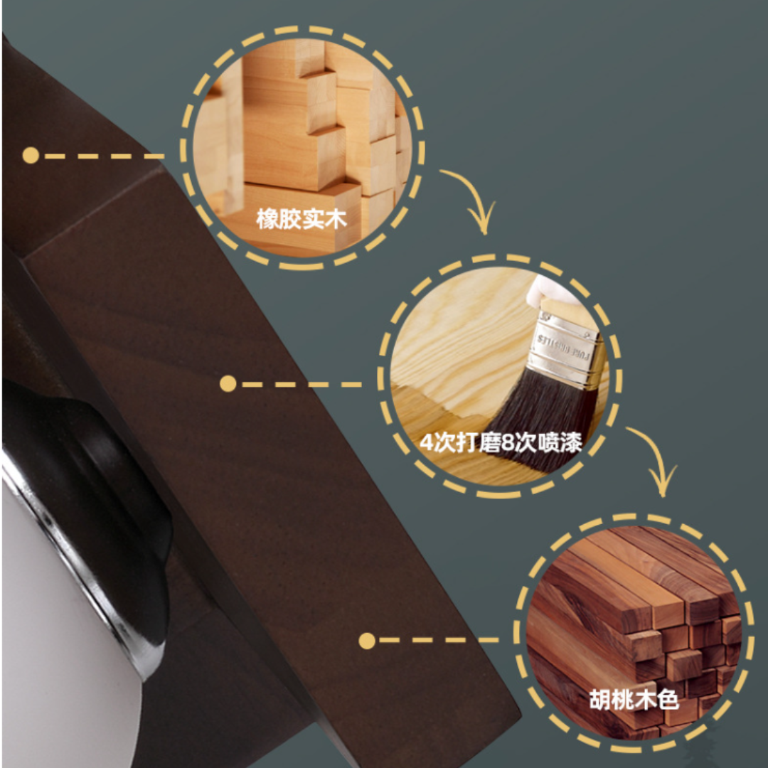 Đèn Led Chiếu Sáng Gương Gỗ Óc Chó, Đèn Treo Tường Phòng Ngủ, Đầu Giường, Phòng Tắm - Ảnh 4