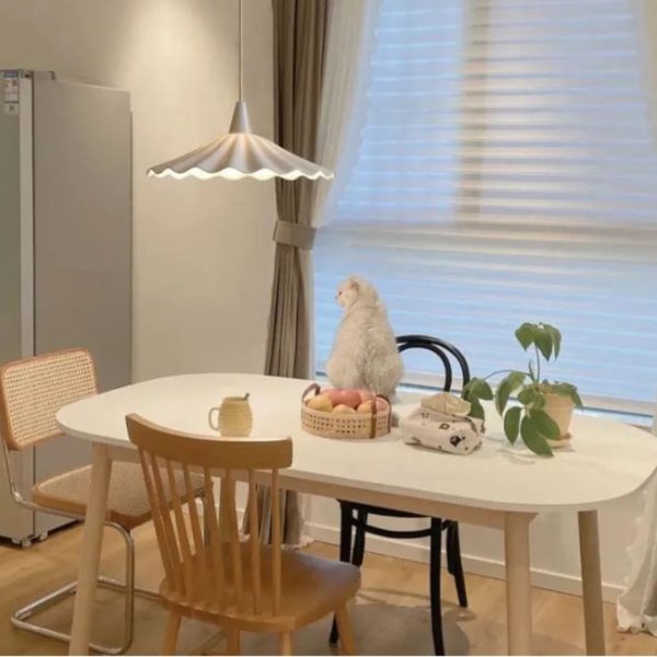Đèn Treo Xếp Ly Hình Lá Sen Bằng Gốm, Đèn Thả Trần Kiểu Pháp Retro Decor Phòng Khách, Phòng Ăn - Hình ảnh 2