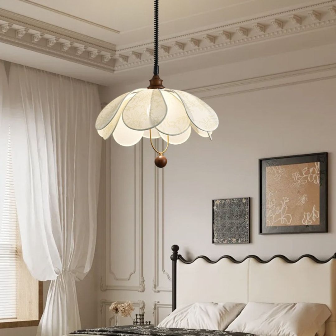 Đèn Thả Hoa Wabi-Sabi Bằng Gỗ Sồi, Đèn Treo Thả Trần Đẹp Decor Không Gian Nhà Hàng, Quán Ăn - Ảnh 2