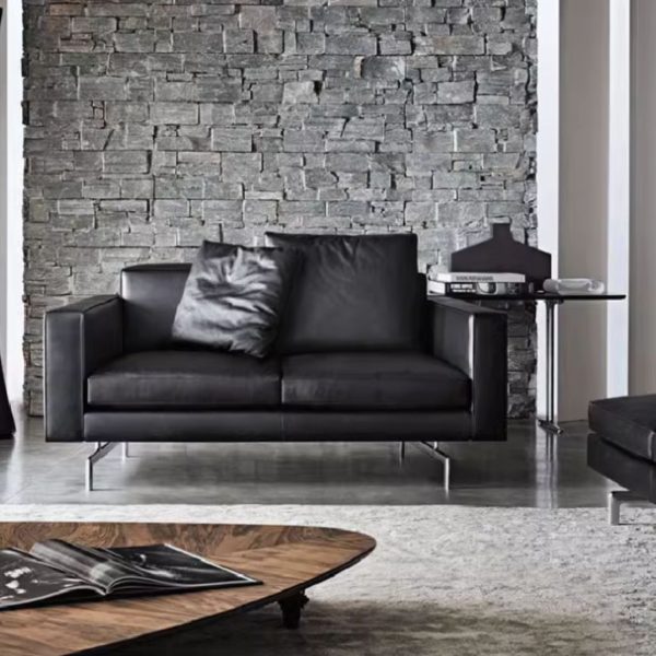 Ghế Sofa Băng Da 3 Chỗ Ngồi Cao Cấp, Ghế Sofa Thư Giãn Dành Cho Gia Đình, Văn Phòng, Sofa Bắc Âu - Hình ảnh 2