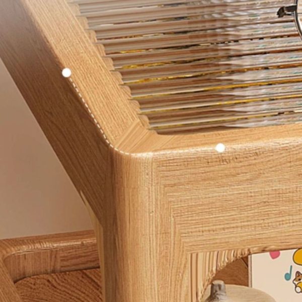 Bàn Đầu Giường 3 Tầng Có Kệ, Bàn Kệ Gỗ Nguyên Khối Đơn Giản Sáng Tạo Phong Cách Sang Trọng - Hình ảnh 2