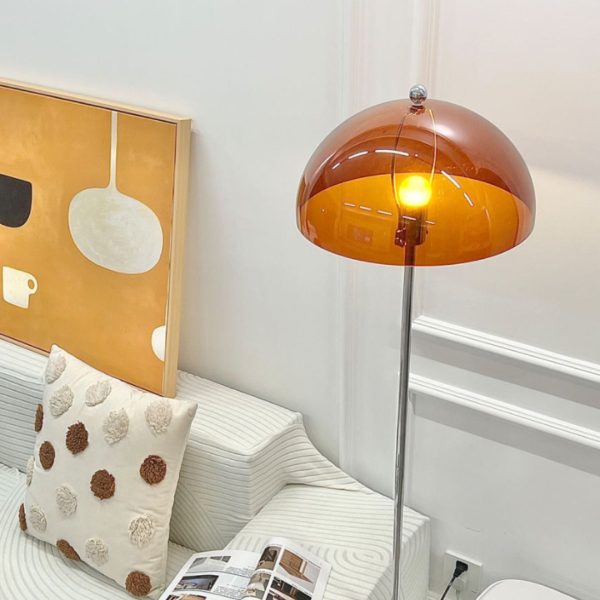Đèn Sàn Bán Cầu Acrylic Trong Suốt, Đèn Sàn Retro Bauhaus, Đèn Đứng Cổ Điển Decor Mọi Không Gian - Hình ảnh 3