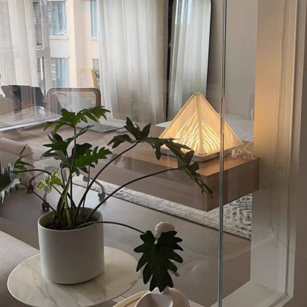 Đèn Bàn Mô Phỏng Kim Tự Tháp, Đèn Bàn Đầu Giường Thép Không Gỉ Trang Trí Bàn Làm Việc, Đèn Góc Phòng - Hình ảnh 2