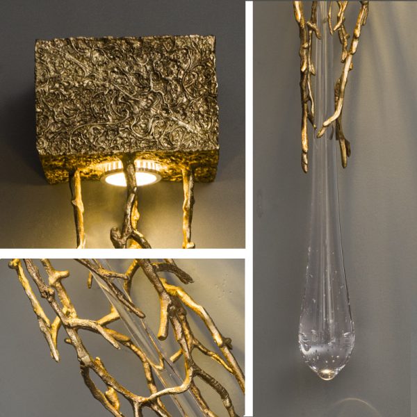 Đèn Tường Cành Cây Nghệ Thuật Bằng Đồng, Đèn Tường Bắc Âu Decor Phòng Khách, Phòng Ngủ - Hình ảnh 2