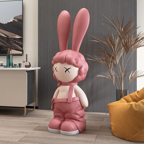 Tượng Bé Thỏ Nhiều Màu Sắc, Decor Phòng Khách, Bàn Làm Việc Quà Tặng Ý Nghĩa - Hình ảnh 3