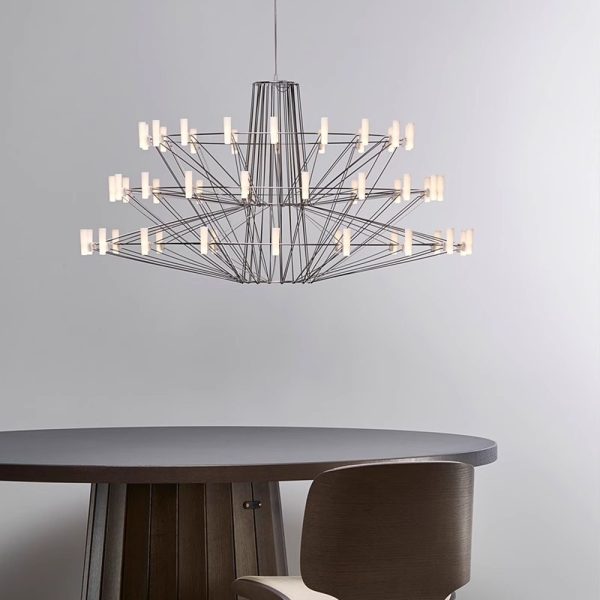 Đèn Chùm Led Bắc Âu 3 Tầng, Đèn Chùm Thả Trần Italia Hiện Đại Decor Phòng Khách, Phòng Ăn - Hình ảnh 7
