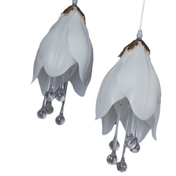 Bộ 10 Đèn Thả Trần Đầu Hoa Mộc Lan, Đèn Treo Trần Trang Trí Không Gian Cưới Sống Động - Hình ảnh 6