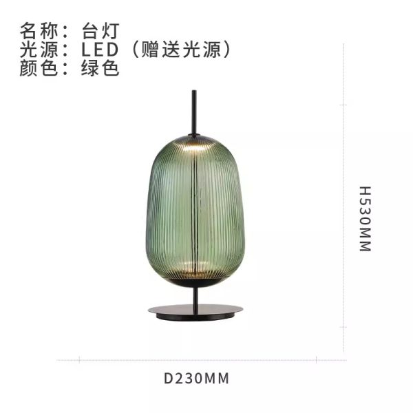 Combo 2 Đèn Bắc Âu Retro Art, Đèn Bàn Thủy Tinh Hình Học Decor Nhiều Không Gian - Hình ảnh 6