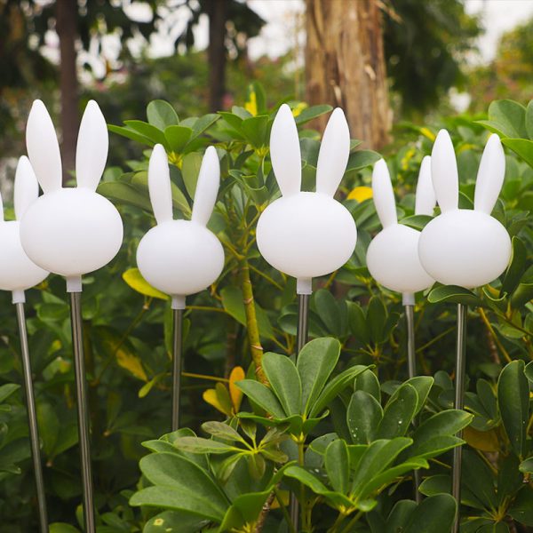 Bộ 10 Đèn Tai Thỏ Sân Vườn, Đèn Led Tai Thỏ Màu Trắng Cắm Đất Decor Ngoài Trời, Lối Đi, Hành Lang - Hình ảnh 5