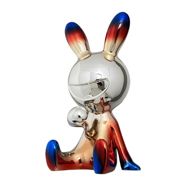 Tượng Thỏ Ngồi Hoạt Hình Sơn Tĩnh Điện Dùng Trang Trí, Tượng Rabbit Quà Tặng Ý Nghĩa - Hình ảnh 3