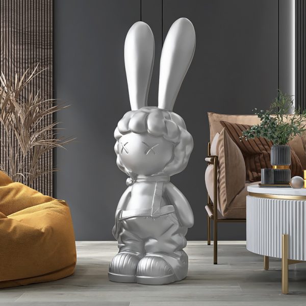 Tượng Bé Thỏ Nhiều Màu Sắc, Decor Phòng Khách, Bàn Làm Việc Quà Tặng Ý Nghĩa - Hình ảnh 4