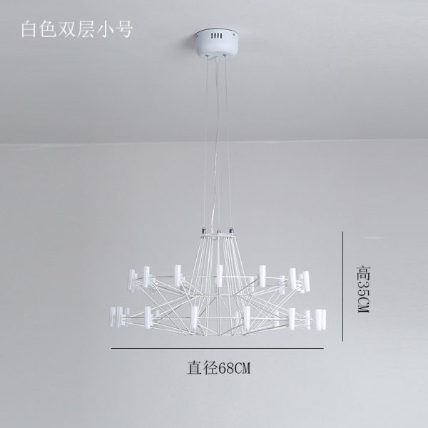 Đèn Chùm Led Bắc Âu 3 Tầng, Đèn Chùm Thả Trần Italia Hiện Đại Decor Phòng Khách, Phòng Ăn - Hình ảnh 4