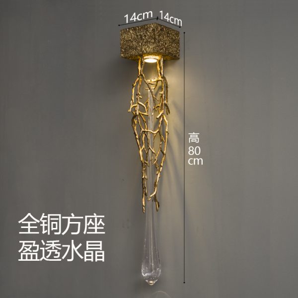 Đèn Tường Cành Cây Nghệ Thuật Bằng Đồng, Đèn Tường Bắc Âu Decor Phòng Khách, Phòng Ngủ - Hình ảnh 7