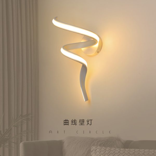 Đèn Gắn Tường Nhôm Xoắn Ốc, Đèn Tường Bắc Âu Decor Lối Đi, Hành Lang, Đầu Giường, Phòng Khách - Hình ảnh 5
