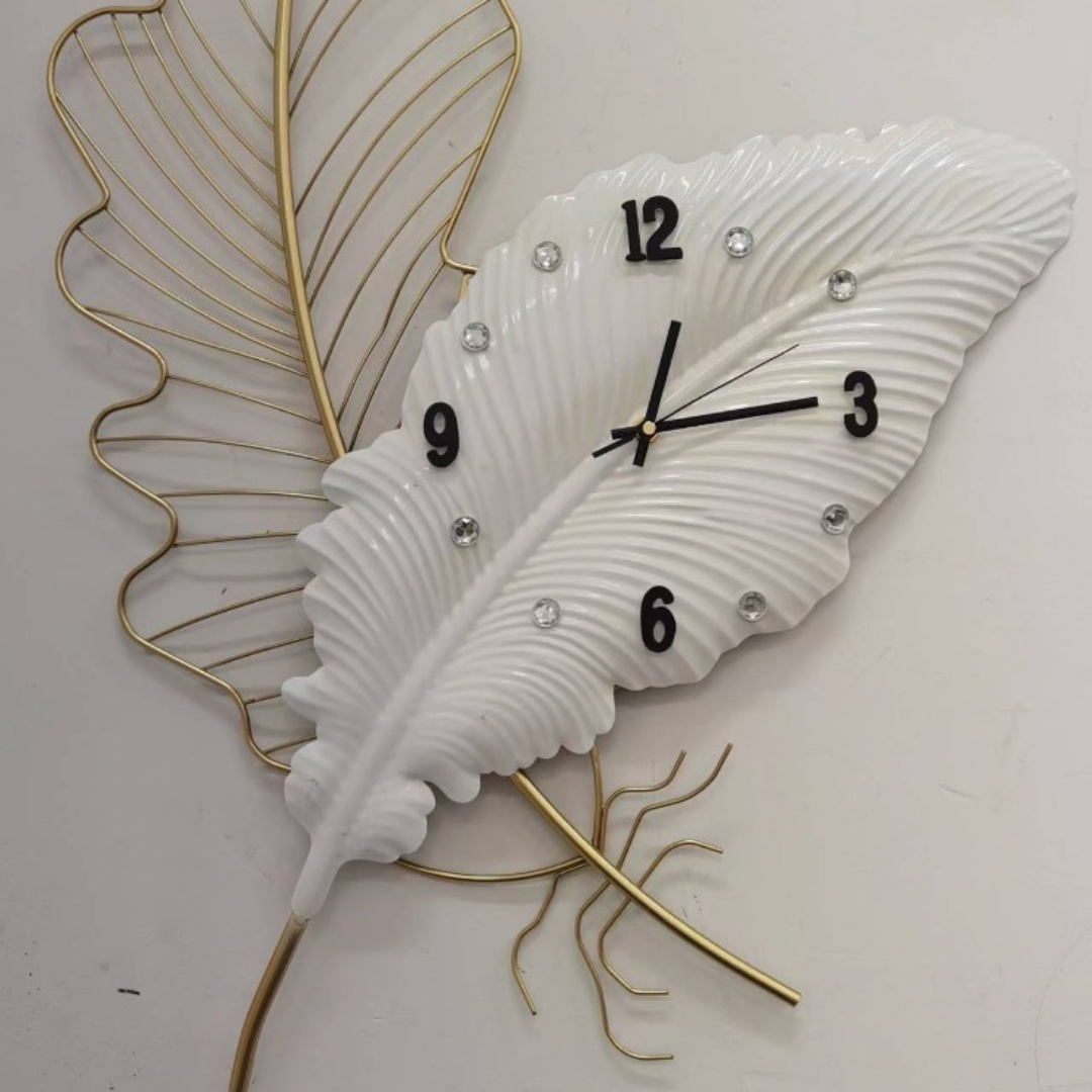 Đèn Lông Vũ Đồng Hồ Treo Tường